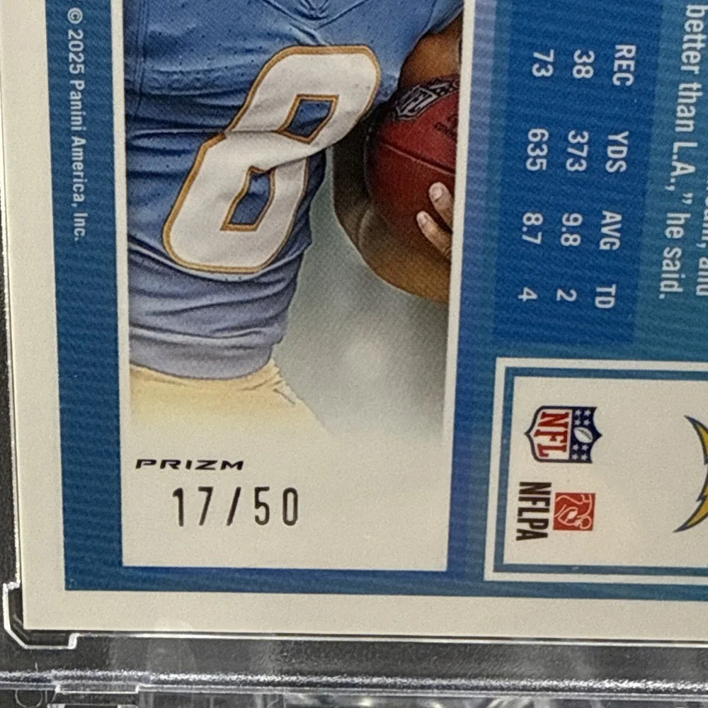 2025 Panini Donruss Optic Omarion Hampton #212 Rated Rookie Green Prizm /50